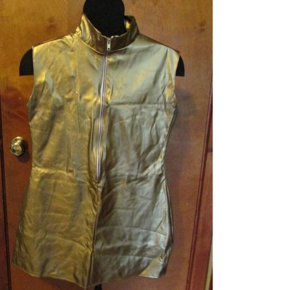 vintage Halloween costume Franco's Dominatrix gold dress fit small to medium - Picture 2 of 3